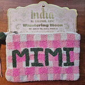 Made in India Handmade Wandering Moon Beaded "MIMI" Pouch